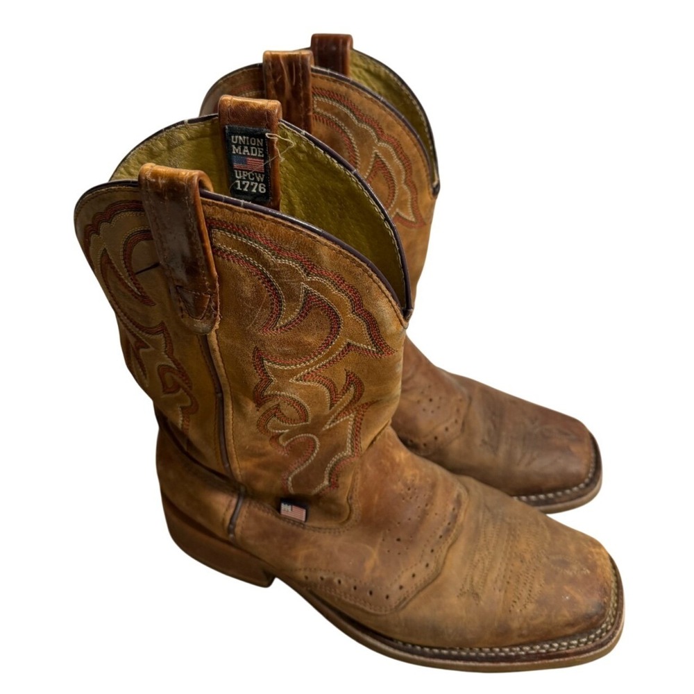 Double H Jase Dh3560 Wide Square Toe Ice Roper Men's Western Boot Size 9.5 D USA